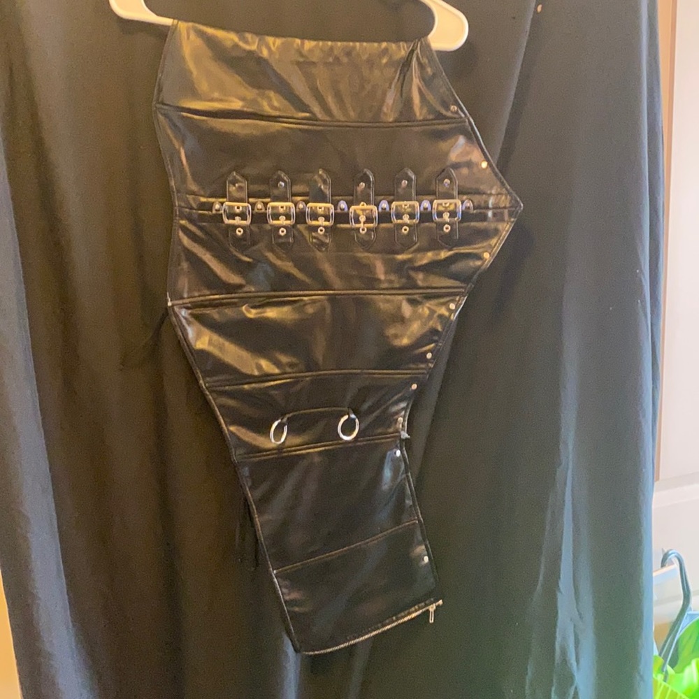 Women’s Black Vinyl corset